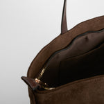 Bolso shopper marron asa larga PICCOLA PIU