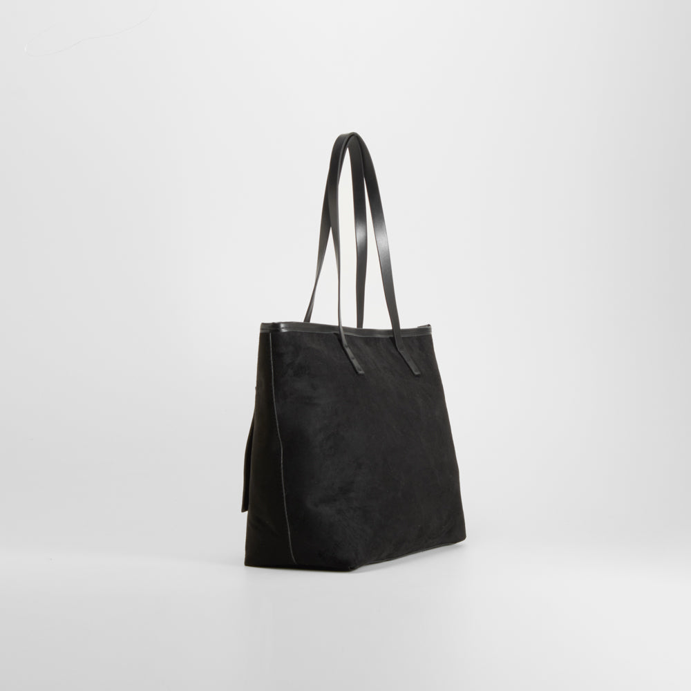 Shopper efecto ante negro Piccola Piu