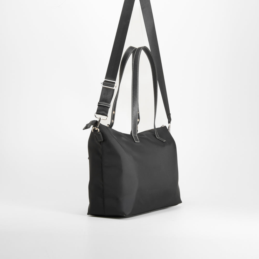 Bolso shopper asas largas negro PICCOLA PIU