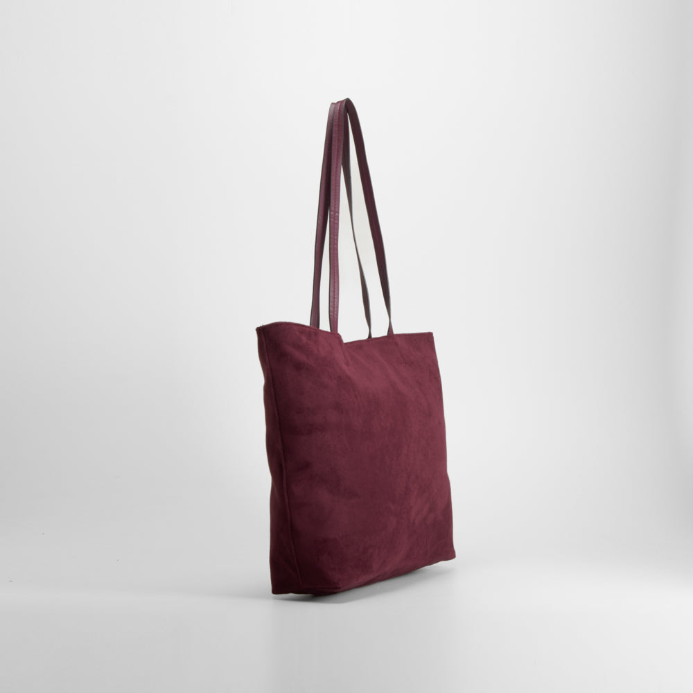 Bolso shopper antelina rojo PICCOLA PIU