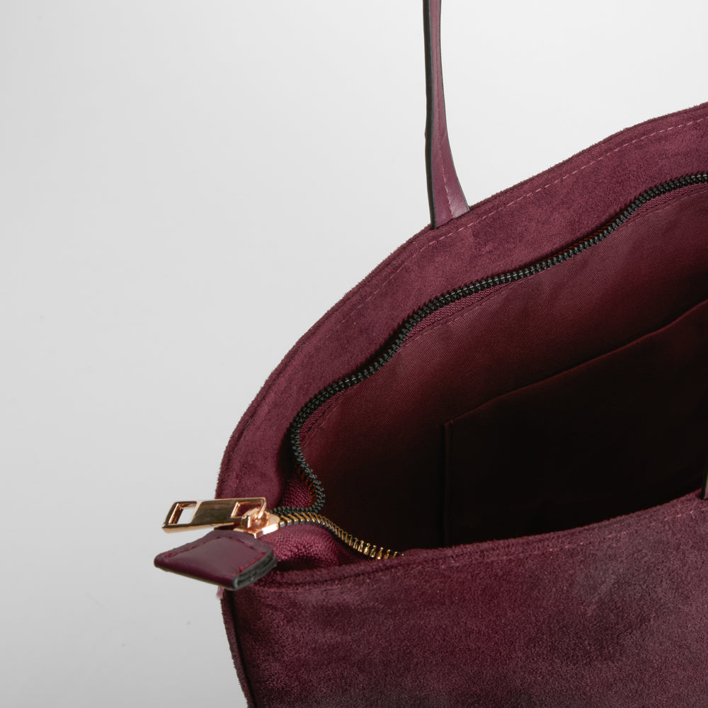 Bolso shopper antelina rojo PICCOLA PIU