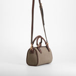 Bolso mano textil marrón Piccola Piu