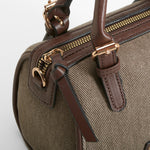 Bolso mano textil marrón Piccola Piu