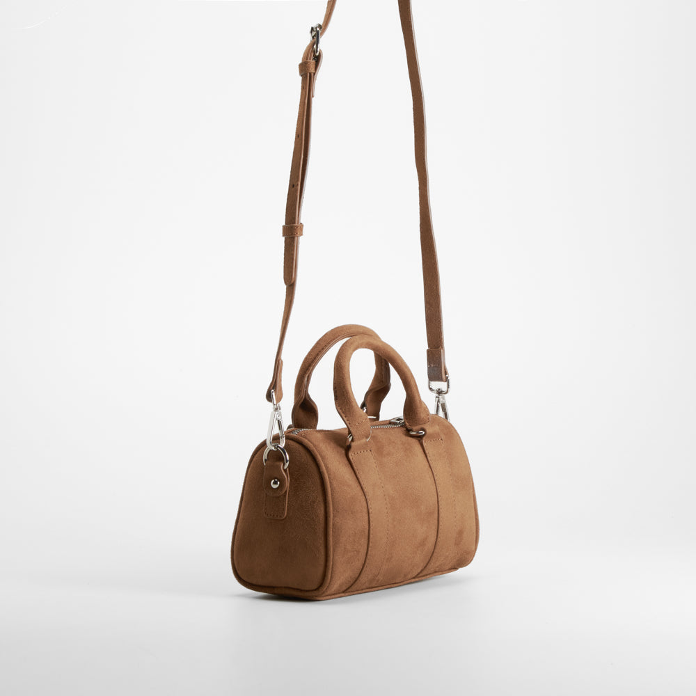 Bolso efecto ante tachuelas marrón PICCOLA PIU