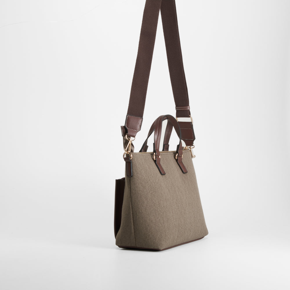 Bolso asa corta marron PICCOLA PIU