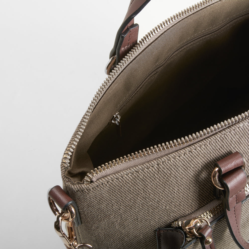 Bolso asa corta marron PICCOLA PIU