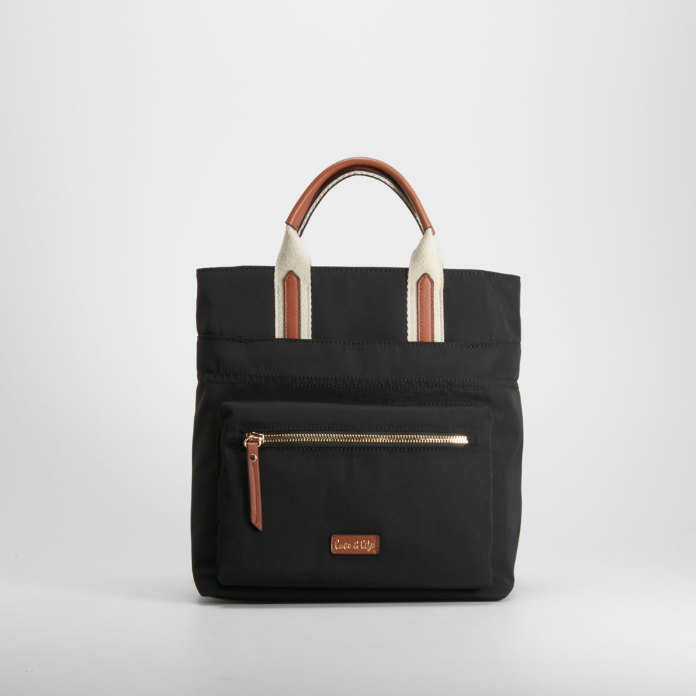 Bolso de mano nylon negro PICCOLA PIU