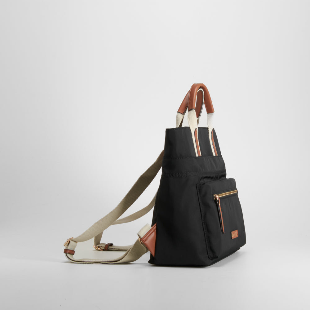 Bolso de mano nylon negro PICCOLA PIU
