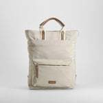 Mochila nylon bolsillo frontal beige SENDA ROAD