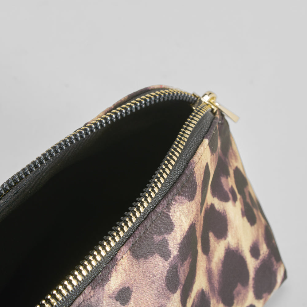 Neceser estampado animal print marrón NYC