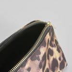 Neceser estampado animal print marrón NYC