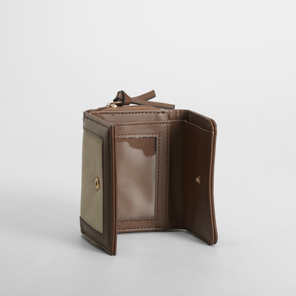 Cartera blanco detalles marrón PICCOLA PIU