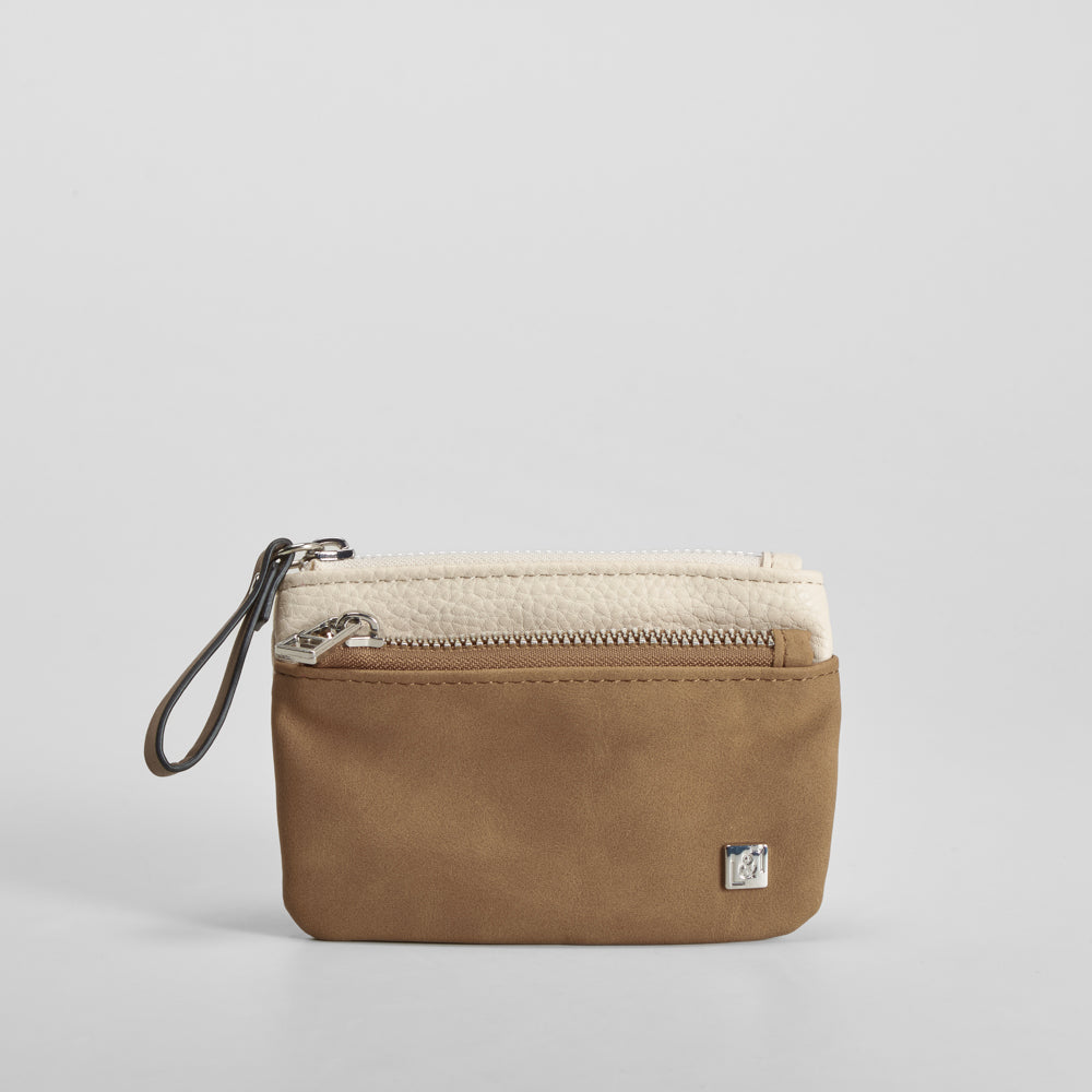 Monedero bicolor beige PICCOLA PIU