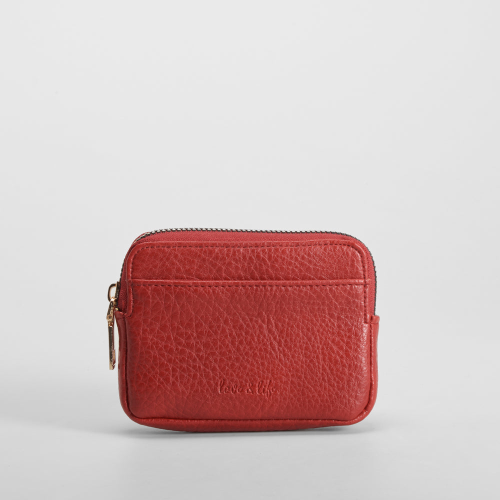 Monedero tarjetero pequeño rojo PICCOLA PIU