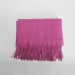 Bufanda lisa flecos morado MERKAL