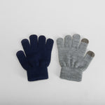 Guantes táctiles infantil en gris y azul MERKAL