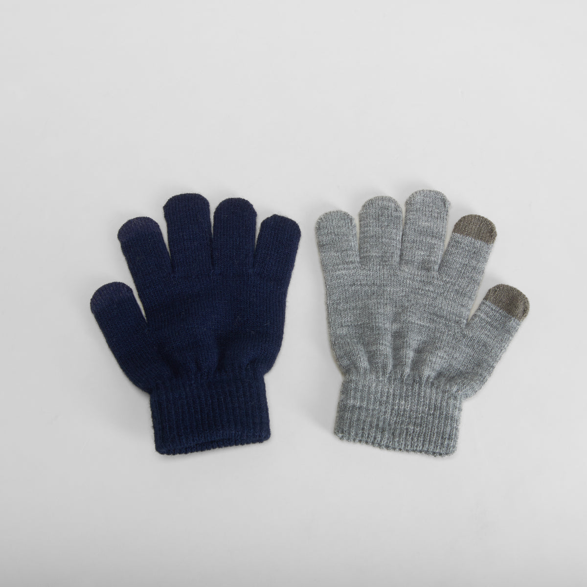Guantes táctiles infantil en gris y azul MERKAL
