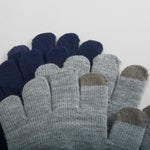 Guantes táctiles infantil en gris y azul MERKAL