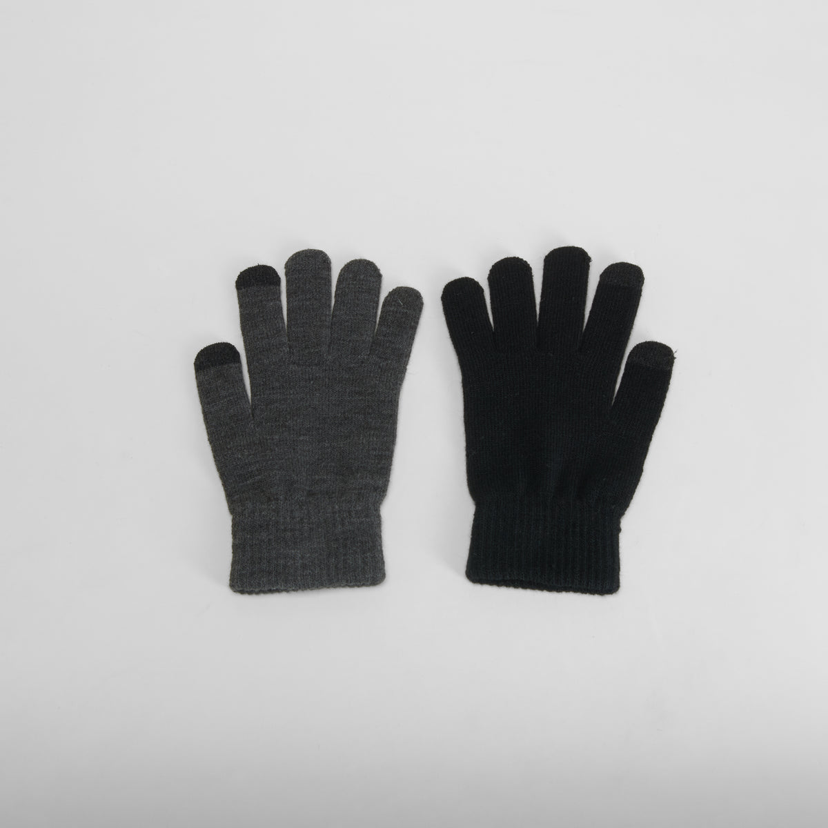 Pack 2 guantes táctiles negro y gris MERKAL