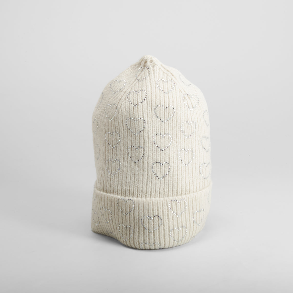 Gorro punto corazones gris MERKAL