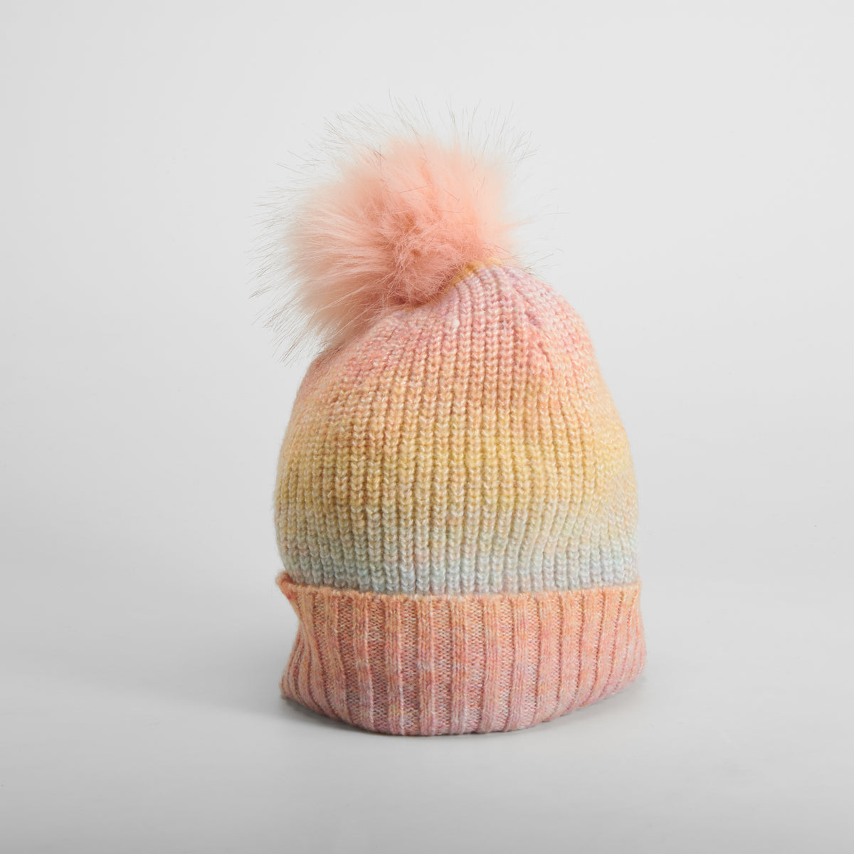 Gorro con pompón degradado multicolor MERKAL