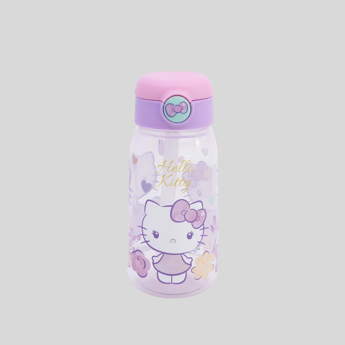 Cantimplora con correa rosa HELLO KITTY