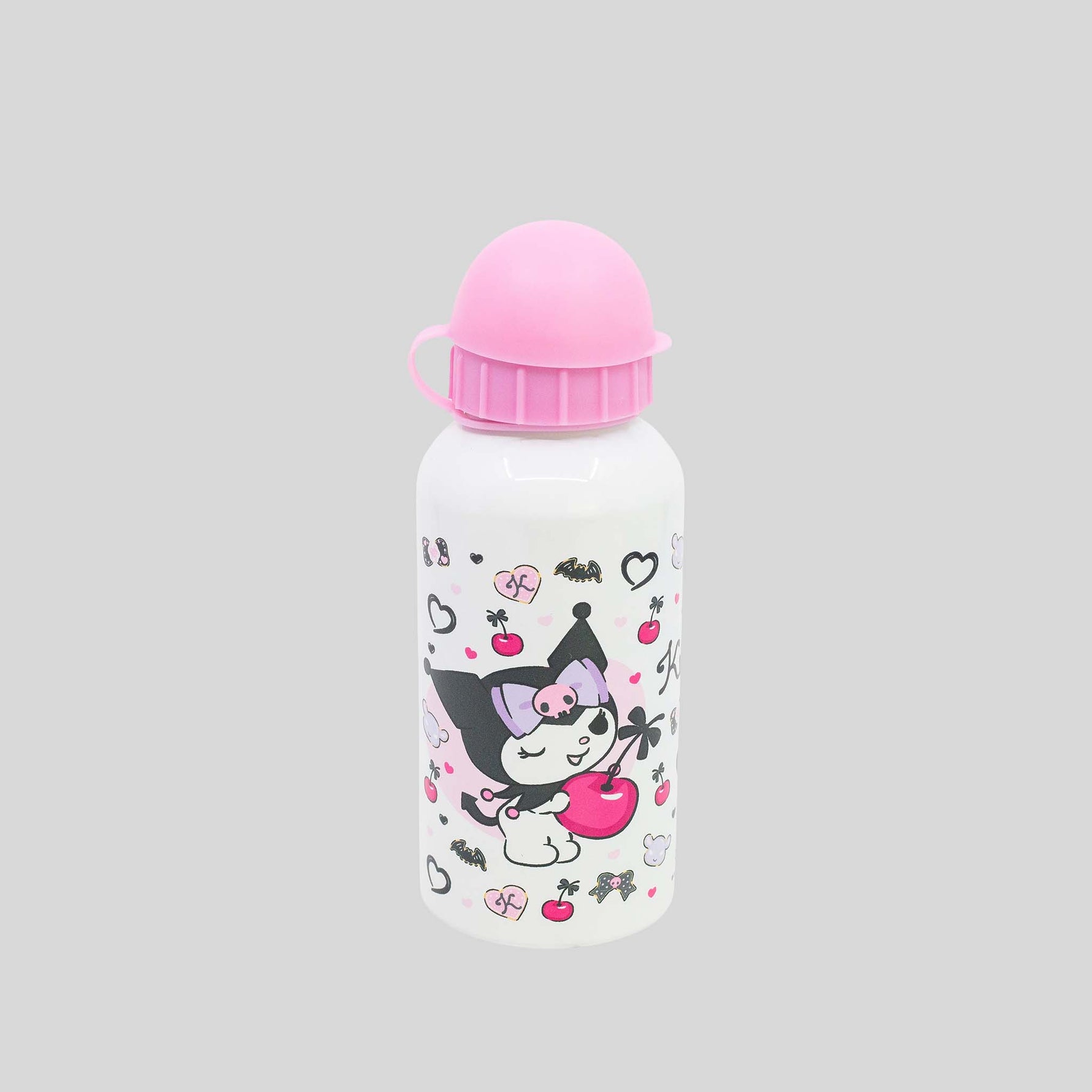 Botella decorada tapa redonda rosa KUROMI