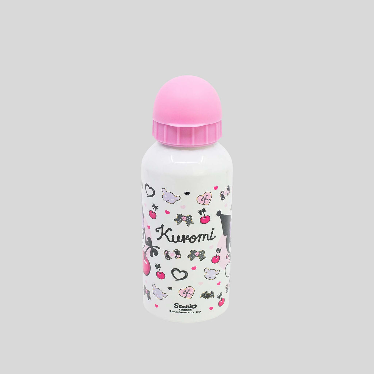 Botella decorada tapa redonda rosa KUROMI