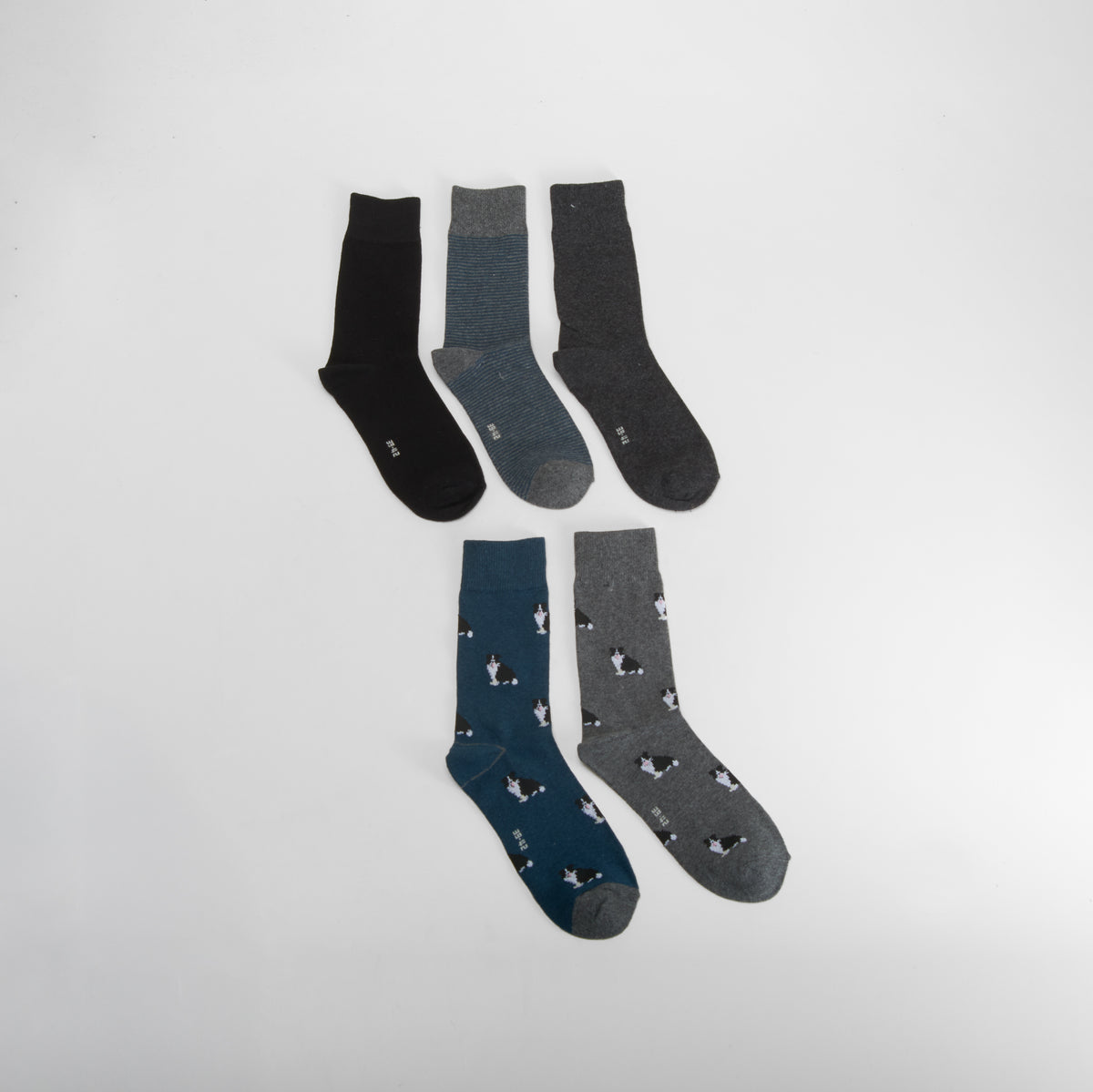 Pack 5 calcetines perritos multicolor azul MERKAL