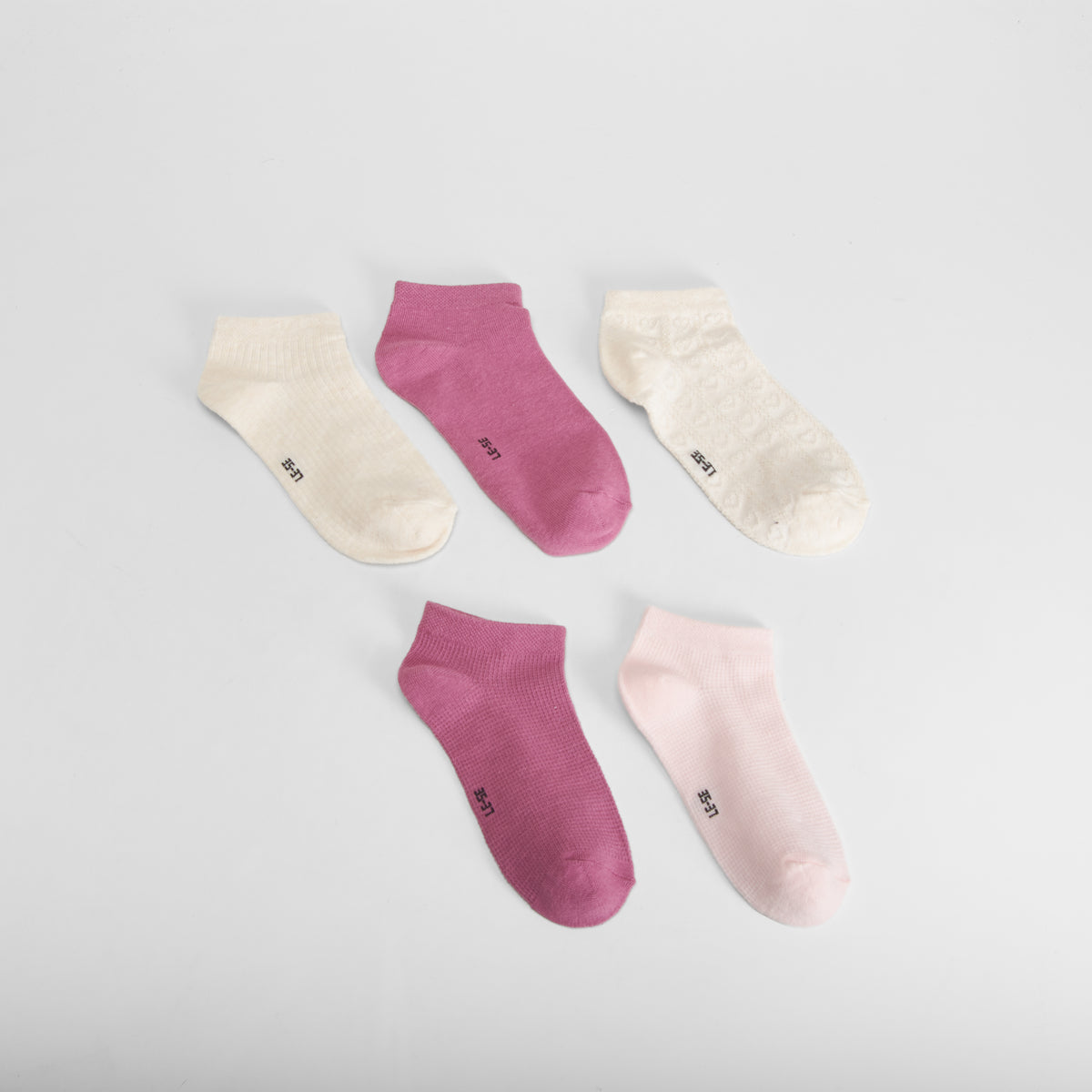 Pack 5 calcetines invisibles rosa MERKAL