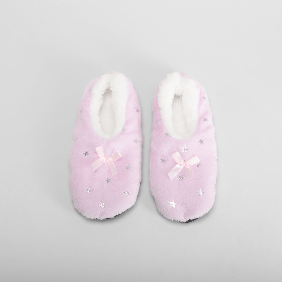 Zapatilla de casa estrellas y lazo rosa MERKAL