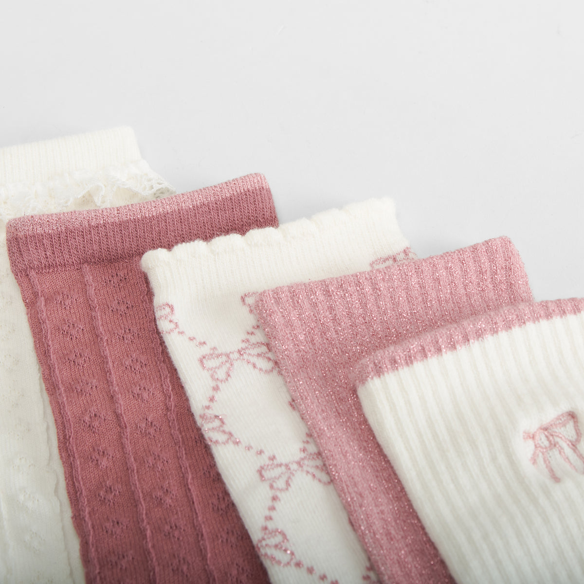 Pack 5 calcetines lazo bordado multicolor MERKAL