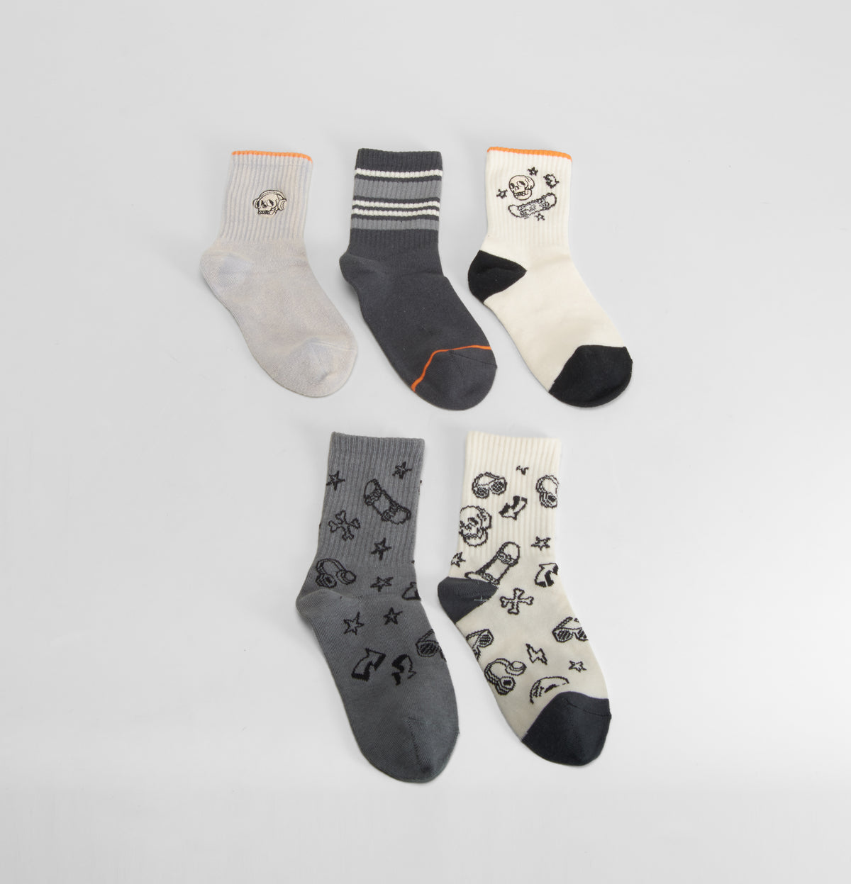 Pack 5 calcetines calaveras multicolor MERKAL