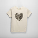 Camiseta manga corta corazón beige NYC
