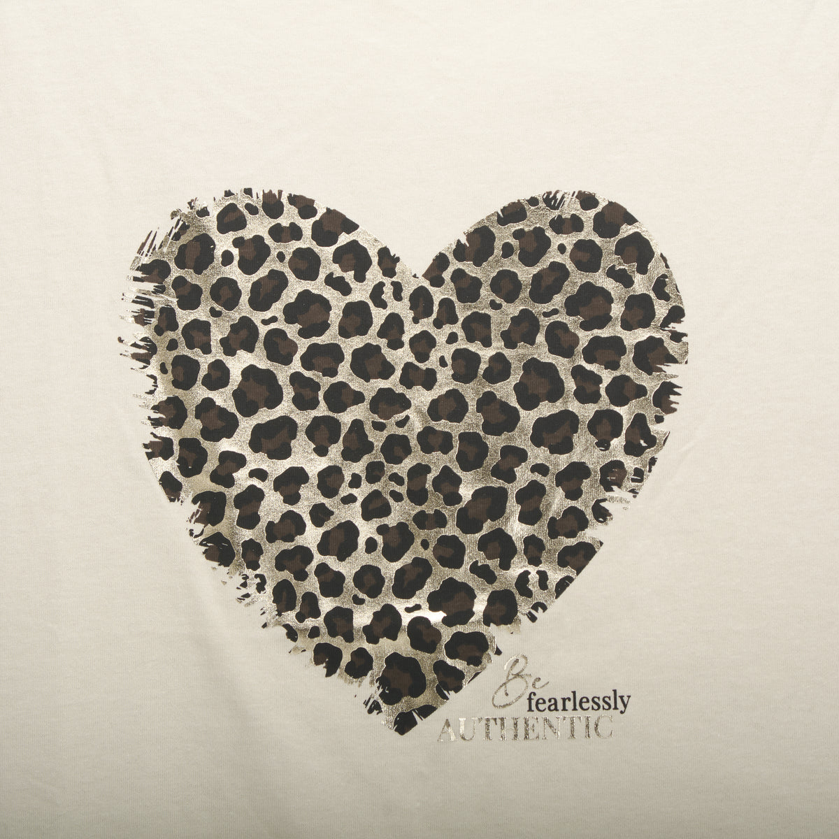 Camiseta manga corta corazón beige NYC