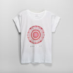 Camiseta blanca manga corta mandala PICCOLA PIU