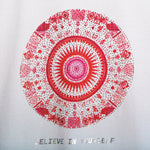 Camiseta blanca manga corta mandala PICCOLA PIU
