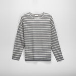 Jersey suave rayas gris PICCOLA PIU