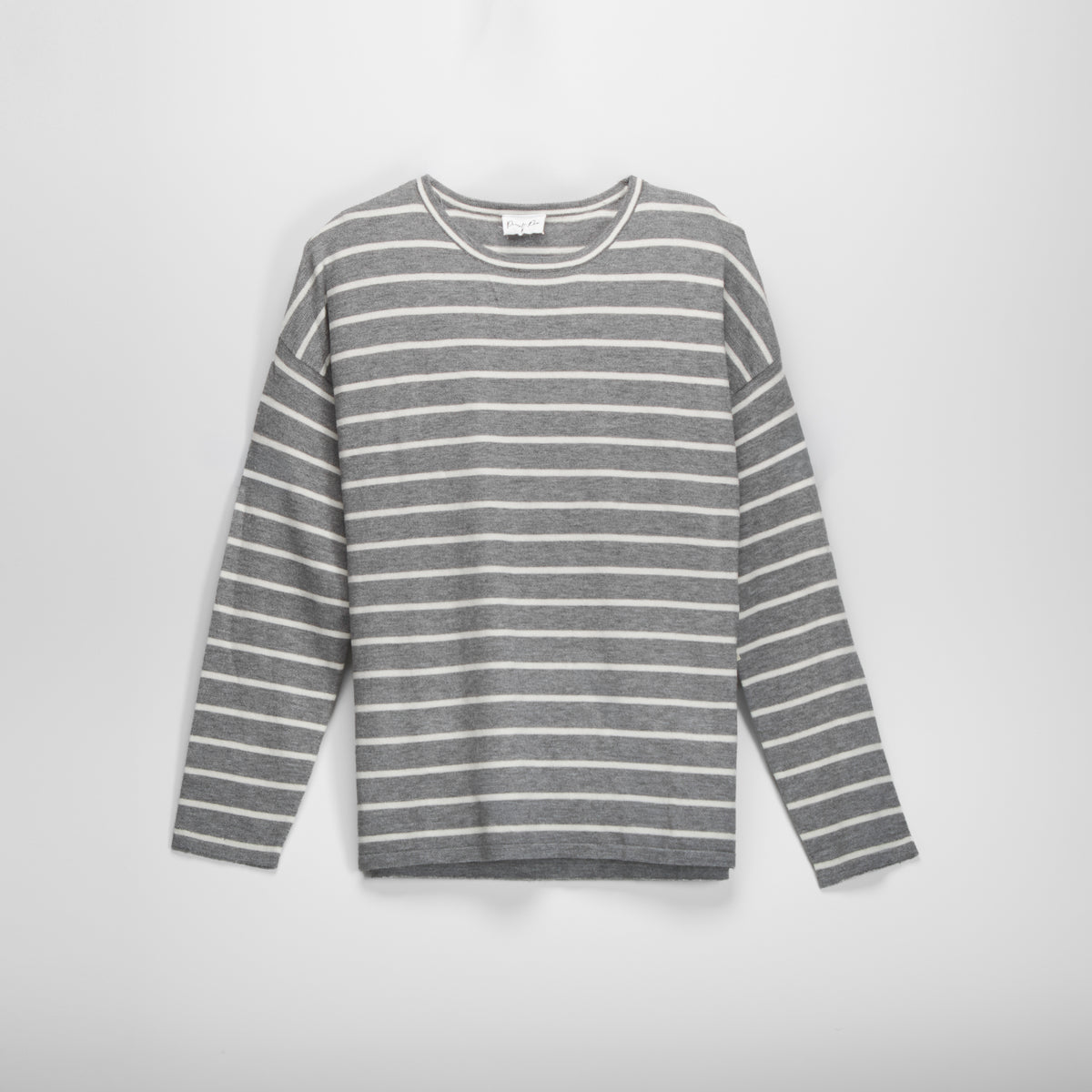 Jersey suave rayas gris PICCOLA PIU