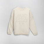 Sudadera cuello redondo beige NYC