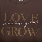 Sudadera love brillante marrón NYC