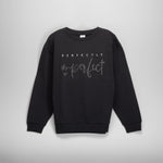 Sudadera cuello redondo con pedrería negra NYC