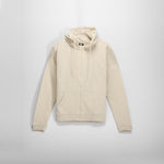 Sudadera capucha cierre cremallera beige UTWO
