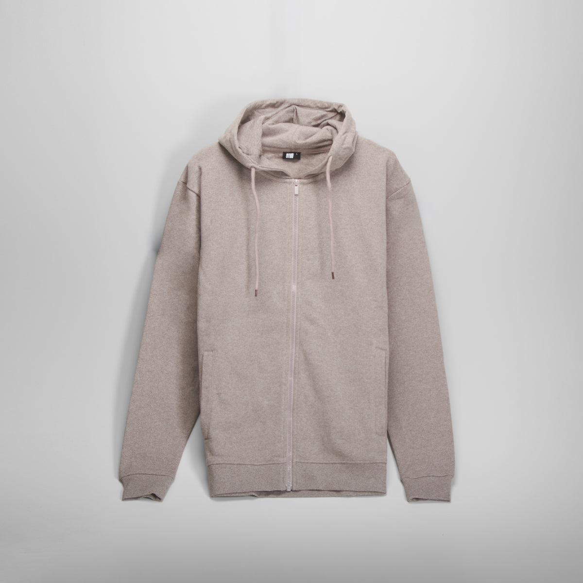 Sudadera capucha y cremallara marrón UTWO