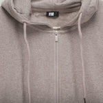 Sudadera capucha y cremallara marrón UTWO