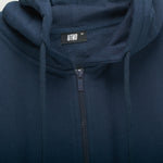 Sudadera capucha y cremallara azul UTWO