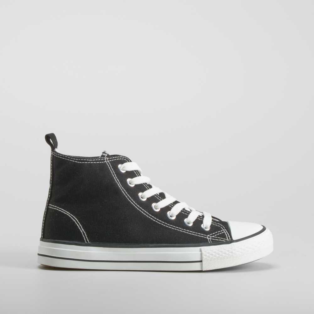 Zapatilla lona alta negra NYC - Talla: 39