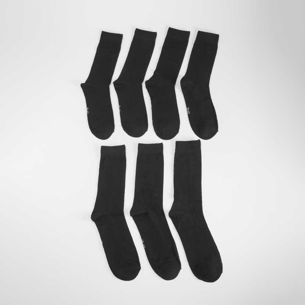 Pack x7 calcetines media caña MKL - Color: NEGRO