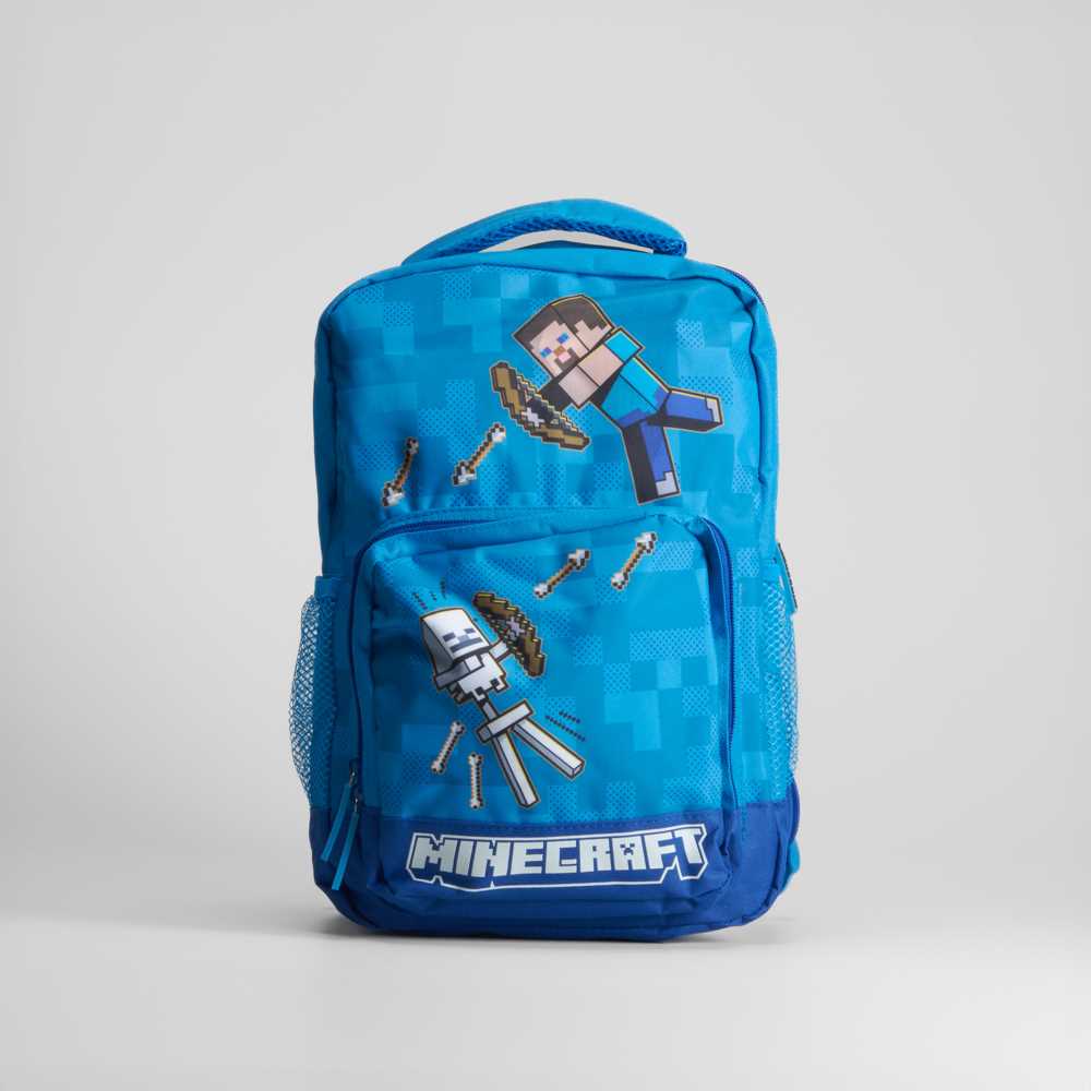 Mochila azul infantil MINECRAFT - Color: AZUL