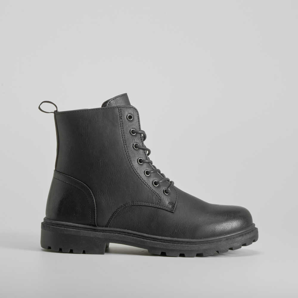 Botín militar negro NYC - Talla: 45